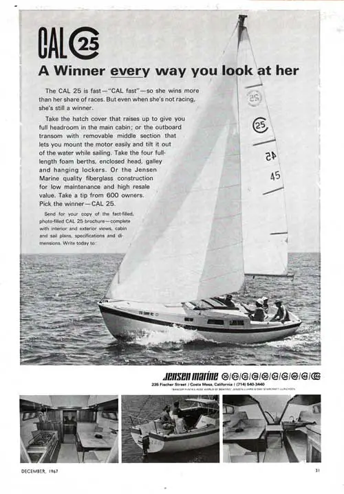GGA Image ID # 2397cc69bb CAL 25 - A Winner Every Way You Look at Her. 1967 Print Advertisement.