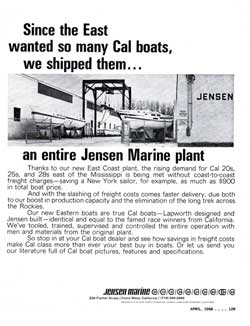 GGA Image ID # 238f776d38 1968 Since the East wanted so many CAL boats, we shipped them … an entire Jensen Marine plant