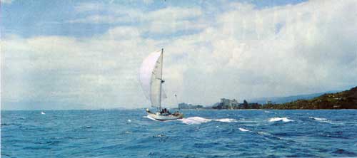 GGA Image ID # 23ace28616 The Cal 40 Yacht Out Cruising the Islands of Hawaii.