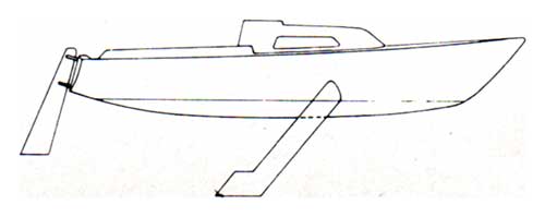 GGA Image ID # 2395b786f7 Diagram (Side View) of the New CAL 21 Sailboat.