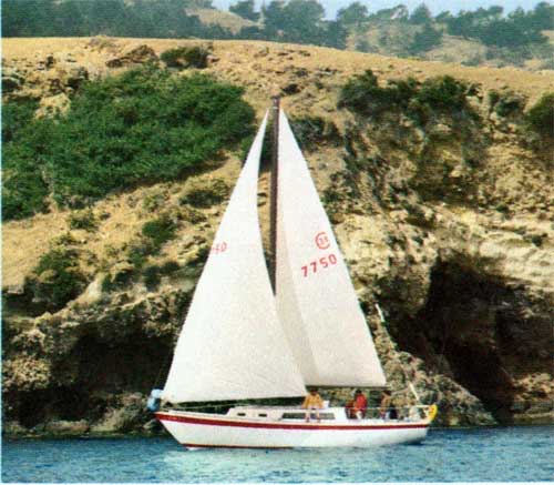 GGA Image ID # 238ce86fcd CAL 34 Yacht on a relaxing cruise near the shoreline.