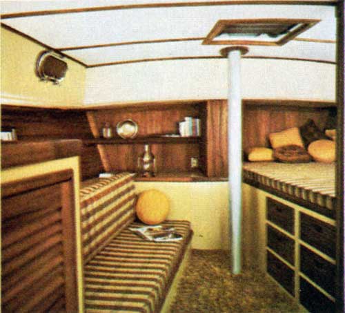 View of Main Saloon on the CAL 2-46 Yacht.
