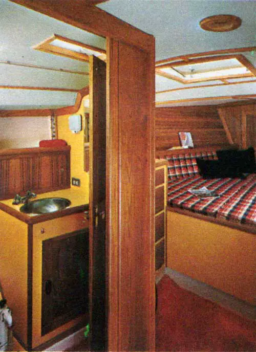 View of the Main Cabin on the Cal 35 Yacht.