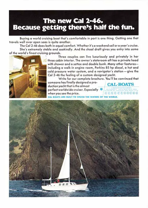 The New Cal 2-46: Because Getting There Is Half the Fun. 1975 Print Advertisement.