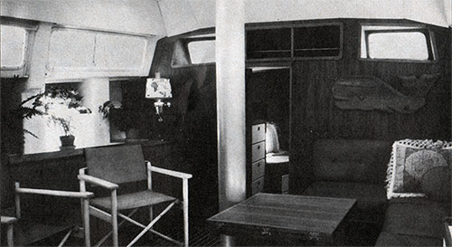GGA Image ID # 23af97f4fb Roomy Main Cabin on the CAL 46-III Yacht by Jensen Marine.