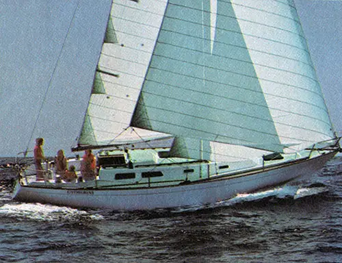 GGA Image ID # 23a3ec23fc The Cal 39 Yacht Cruising in Open Waters.