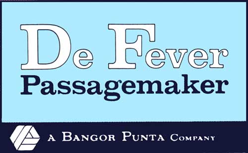 DeFever Passagemaker Logo. A Bangor Punta Company.
