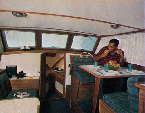 GGA Image ID # 23da6c8272 Interior View of a Luhrs Power Boat Showing Lunch Being Served.