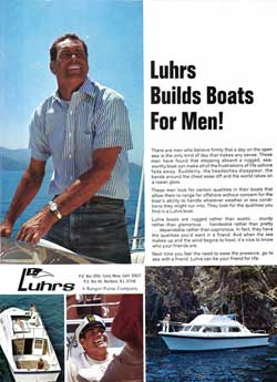 Luhrs Builds Boats for Men! 1971 Print Advertisement.