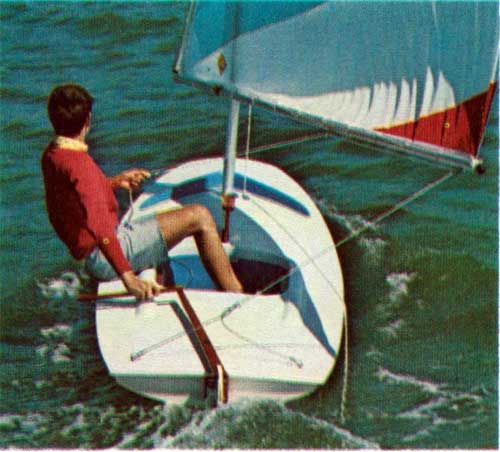 Steering with the Rudder on the Super Swift Sailboat by O'Day.