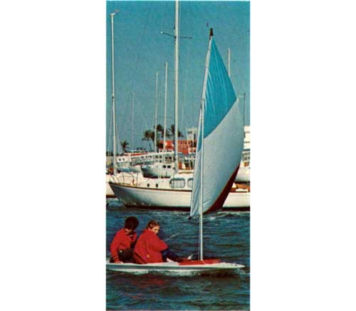 Two Young People Sailing on an O'Day Super Swift.