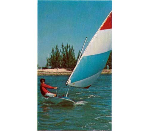 Heavy Leaning on the Super Swift Sailboat by O'Day.