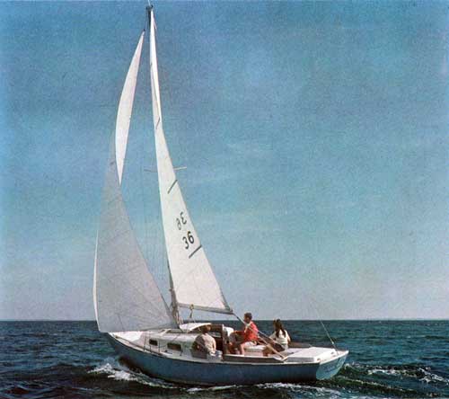 GGA Image ID # 23ed3a2270 Sailing on the Open Waters on an O'Day Outlaw Sailboat.