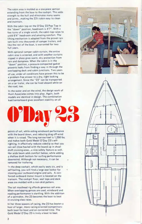 O'Day 23 - O'Day 1973 Gold Medal Fleet Catalog, Part 2 of 3.
