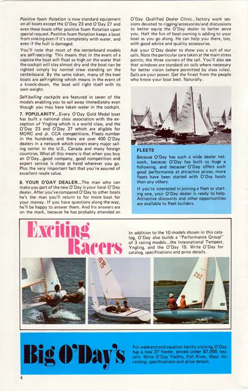 GGA Image ID # 23f0f556d2 Big O'Days - For Weekend and Vacation Family Cruising. 1973 O'Day Catalog.