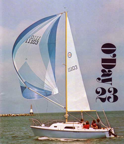 A Family Cruises on a O'Day 23 Sailboat.