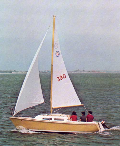 Friends Taking a Cruise on an O'Day 22 Sailboat.