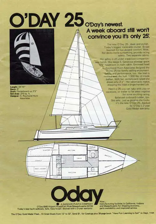 GGA Image ID # 30bumynkea O’day 25: O’day’s Newest. a Week Aboard Still Won’t Convince You It’s Only 25’. 1974 Print Advertisement.