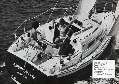 The American Pie, Marion, An O'Day 27-II Yacht on a Cruise.