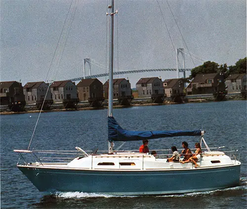 GGA Image ID # 240496bb86 Friends Cruising On an O'Day 32 Aft-Cabin Yacht.