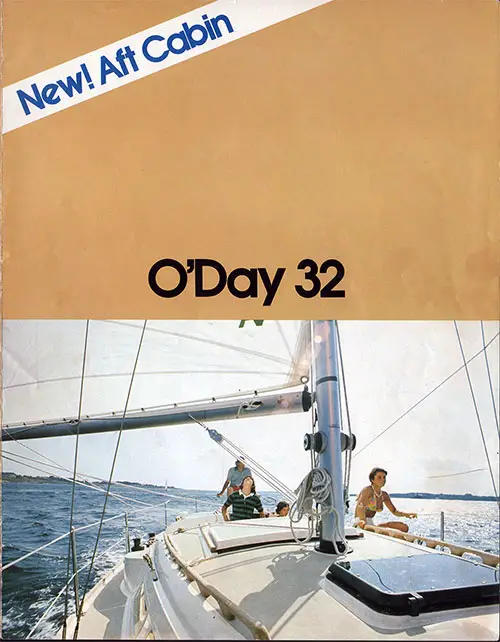 GGA Image ID # 2406003818 Front Cover, O'Day 32 New Aft-Cabin Sales Brochure from 1977.