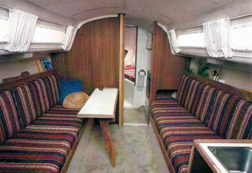 Main Salon of the O'Day 27 Yacht.