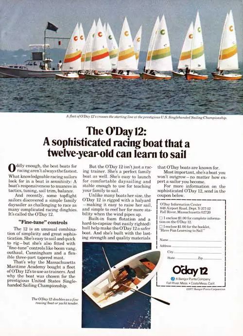 The O'Day 12 Sailboat: A Sophisticated Racing Boat (1977)
