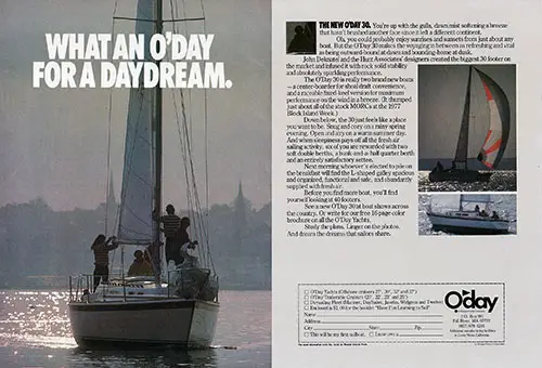 What an O'Day For A Daydream. 1978 Two-Page Print Advertisement.