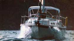GGA Image ID # 30vf9980k6 The O'day 37 Yacht Charging Through the Waves.