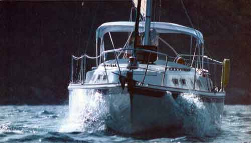 GGA Image ID # 30vf9980k6 The O'day 37 Yacht Charging Through the Waves.