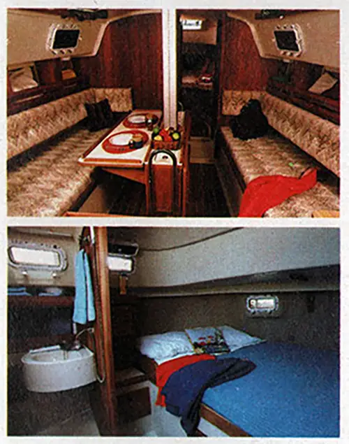 GGA Image ID # 303jvoarwp Views of the Stateroom on the O’day 37 Yacht.