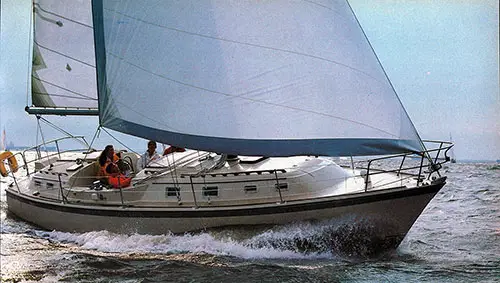 GGA Image ID # 30u5ecg4qr Cruising Through the Waves in a Tri-Cabin O’day 37 Yacht.