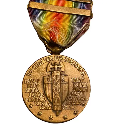 The Reverse Side of the World War I Victory Medal Lists the Names of Those Countries That Fought Alongside the United States.