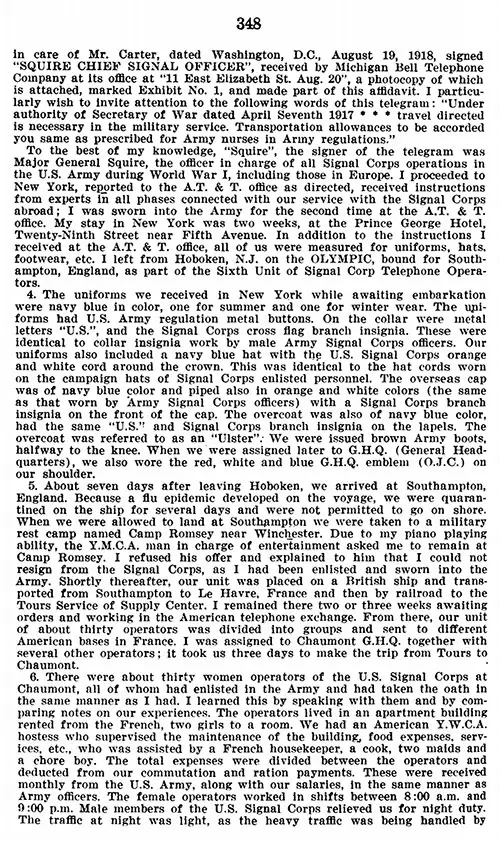 Part 2, Appendix B: Affidavit of Oleda Joure Christides, in Recognition for Purposes of VA Benefits, Hearing before the Committee on Veterans' Affairs, United States Senate, Ninety-Fifth Congress, First Session on S. 247, S. 1414, S. 129, and Related Bills. Washington, DC: US Government Printing Office, 25 May 1977.
