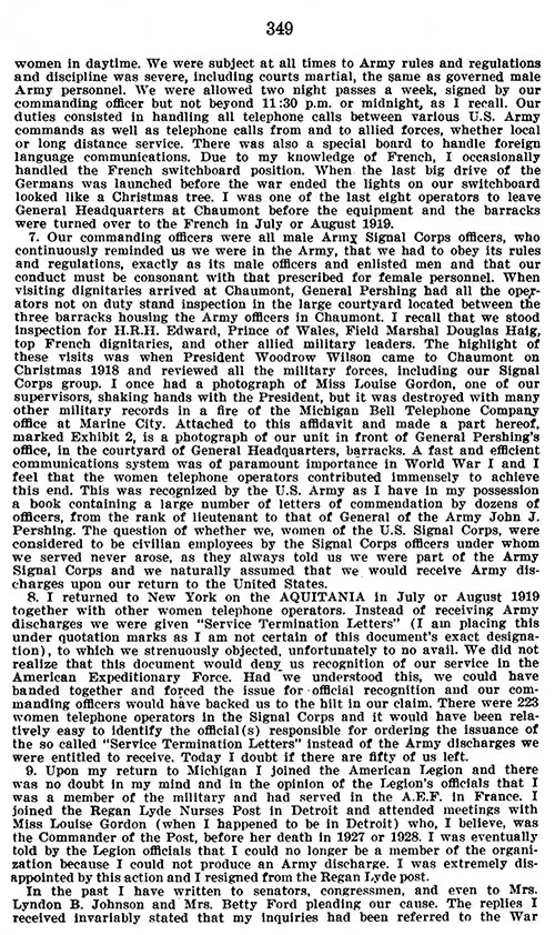 Part 3, Appendix B: Affidavit of Oleda Joure Christides, in Recognition for Purposes of VA Benefits, Hearing before the Committee on Veterans' Affairs, United States Senate, Ninety-Fifth Congress, First Session on S. 247, S. 1414, S. 129, and Related Bills. Washington, DC: US Government Printing Office, 25 May 1977.