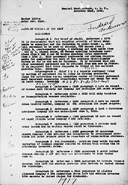AEF requests 85 German-speaking telephone operators, 21 Nov 1918