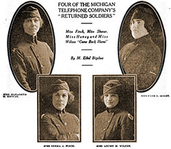 Four of Michigan Telephone Company’s Returned Soldiers, 1919.