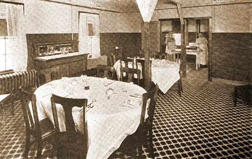 GGA Image ID # 192769cc4d The Spacious, Bright Dining Room in the Operators' House, with Mary, the Cook, and Her Assistant Presiding over Their Domain in the Rear.