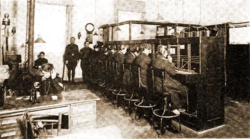 GGA Image ID # 19240635c1. Click to View a Larger Image. American Telephone Operators near the Front in France.