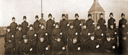 GGA Image ID # 19850f1d1c Left Side of Panoramic Group Photograph, Seventh Unit of Telephone Operators of the Signal Corps.