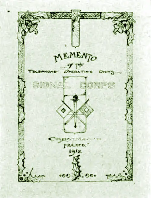 GGA Image ID # 198830ff42 Front Cover Design on Memento Presented to Telephone Operators in France at Christmas