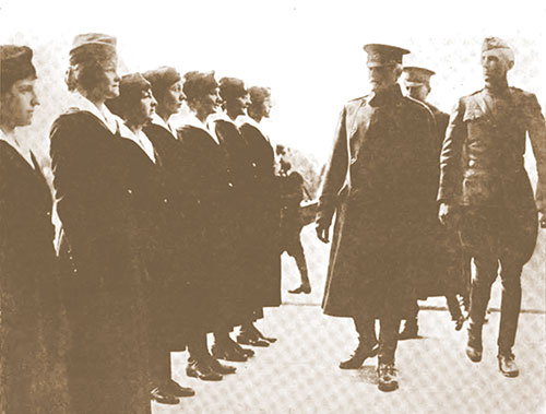 GGA Image ID # 191f61b3f0. Click to View a Larger Image. General Pershing Reviewing Signal Corps Telephone Operators of the American Expeditionary Force on the Rhine.