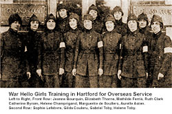 War Hello Girls Training in Hartford for Overseas Service, 1918. The Hartford Courant.