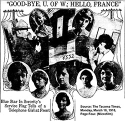 University of Washington volunteers leaving for Signal Corps service in France, March 1918.