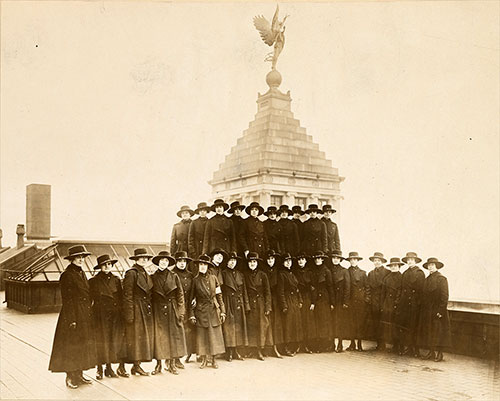 GGA Image ID # 199e22562f. Click to View a Larger Image. First Unit of Telephone Operators for Service in France.