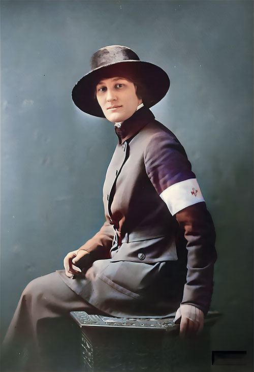 Hildegarde Van Brunt, US Army Signal Corps Telephone Operator Serving in France, 1918.