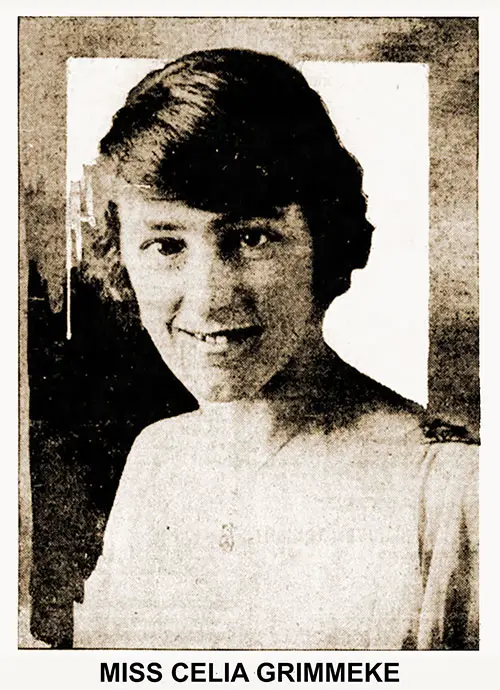 Miss Celia Grimmeke of Butte, Montana, Prepares to Report for Duty in New York Next Month.