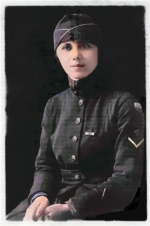 Oleda R. Joure in Uniform of the US Army Signal Corps, 1918.