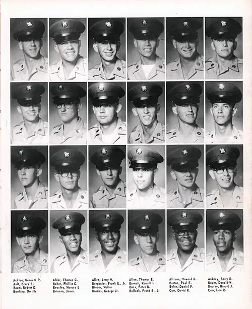Company A 1967 Fort Benning Basic Training Recruit Photos, Part 1 (Kenneth P. Achten-Lee R. Carr).