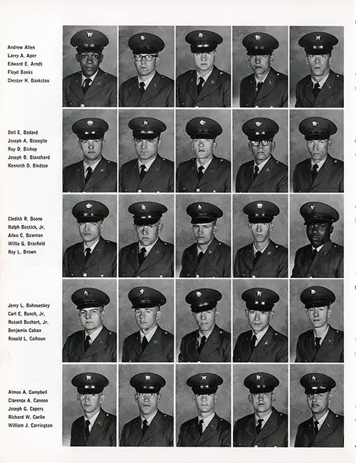 Company E, 4th BTN, 1st Training Brigade 1967 Fort Campbell Basic Training Recruit Photos, Part 1 (Andrew Allen-William J. Carrington).